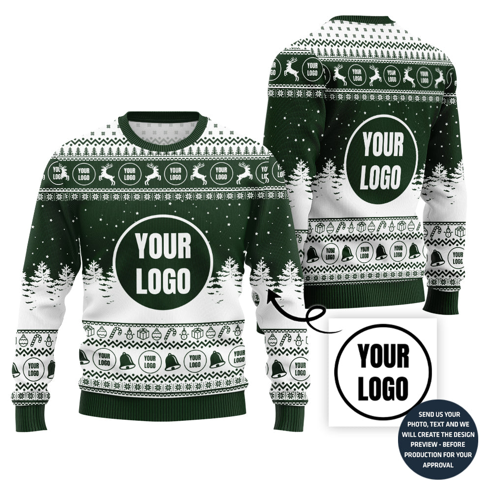 Custom Logo Basic Ugly Christmas Sweater For Group