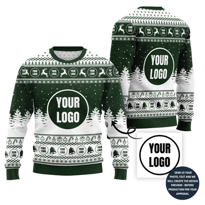 Custom Logo Basic Ugly Christmas Sweater For Group