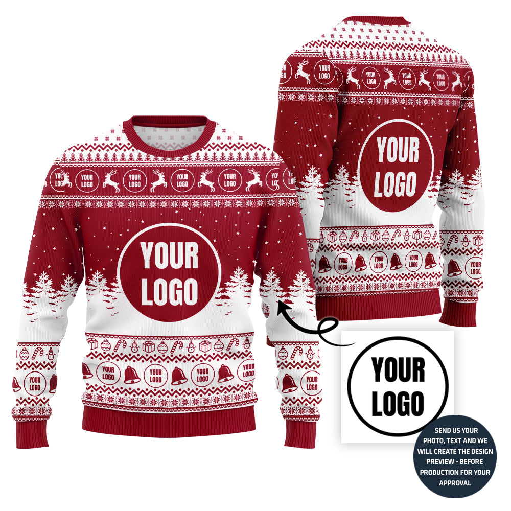 Custom Logo Basic Ugly Christmas Sweater For Group