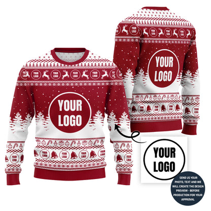 Custom Logo Basic Ugly Christmas Sweater For Group