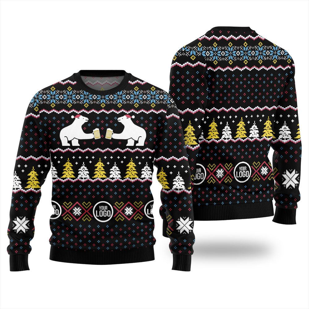 Custom Logo Beer Cheer Funny Christmas Sweater For Business