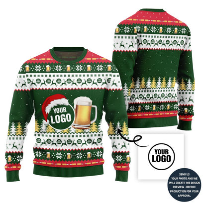 Custom Logo Beer Ugly Christmas Sweater