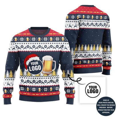 Custom Logo Beer Ugly Christmas Sweater