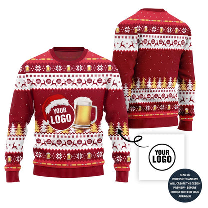 Custom Logo Beer Ugly Christmas Sweater