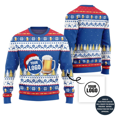 Custom Logo Beer Ugly Christmas Sweater