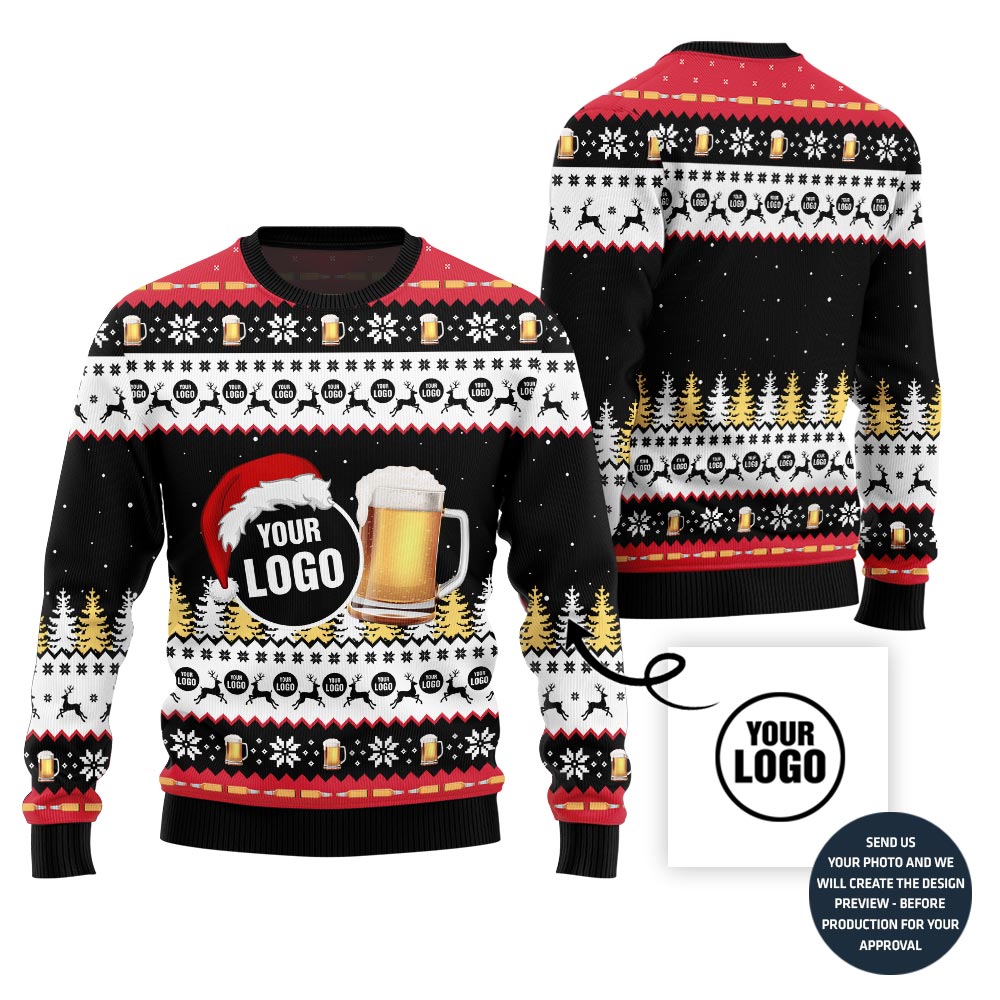 Custom Logo Beer Ugly Christmas Sweater