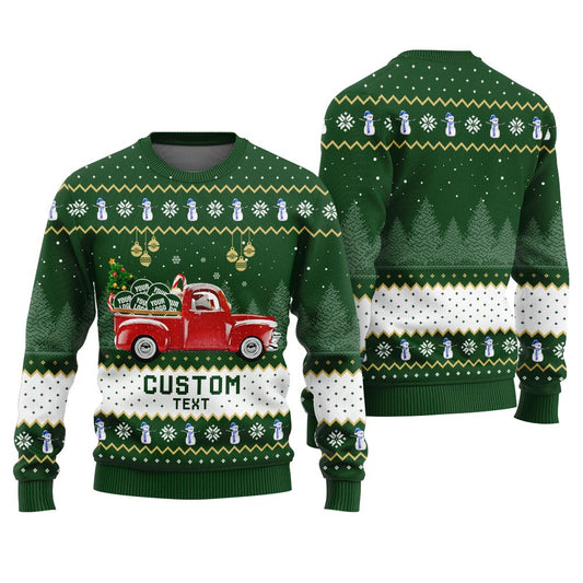 Custom Logo Car Ugly Xmas Sweater Women