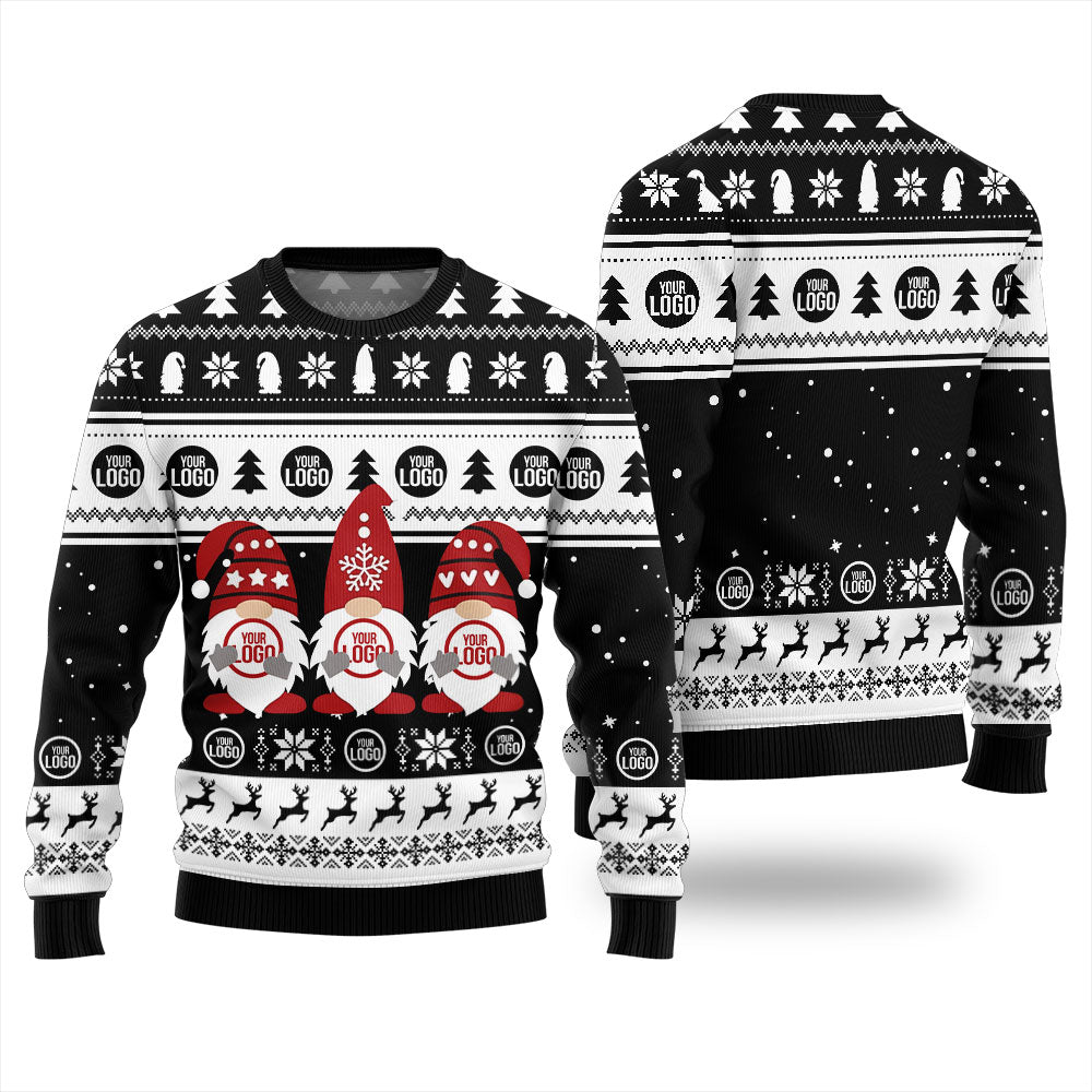 Custom Logo Christmas Gnomes Ugly Sweater