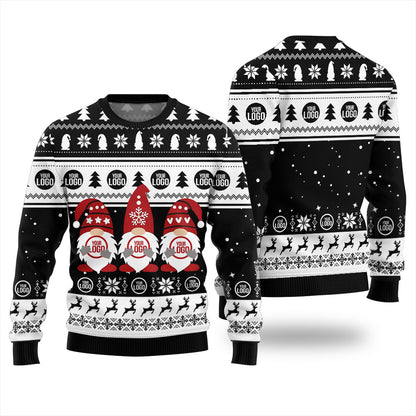 Custom Logo Christmas Gnomes Ugly Sweater