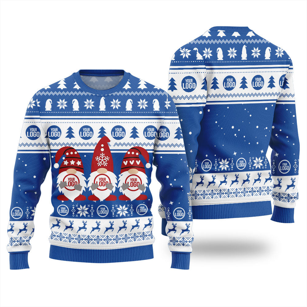 Custom Logo Christmas Gnomes Ugly Sweater