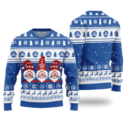 Custom Logo Christmas Gnomes Ugly Sweater