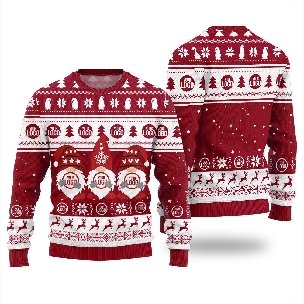 Custom Logo Christmas Gnomes Ugly Sweater