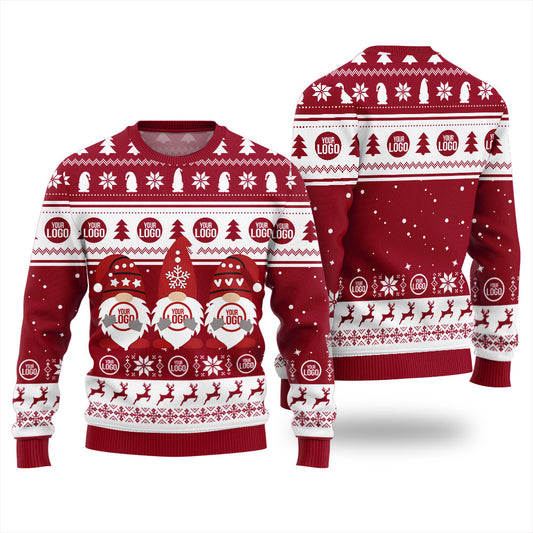 Custom Logo Christmas Gnomes Ugly Sweater