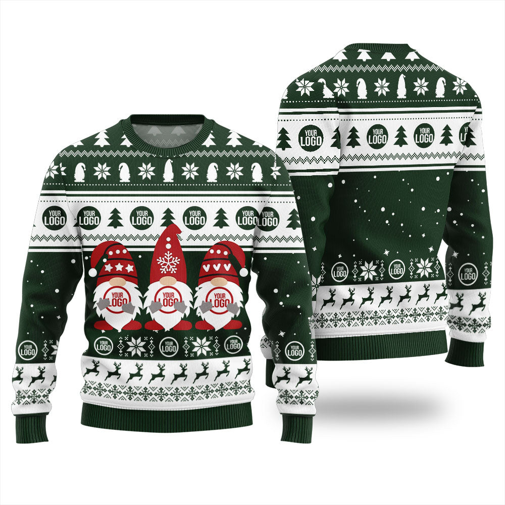 Custom Logo Christmas Gnomes Ugly Sweater