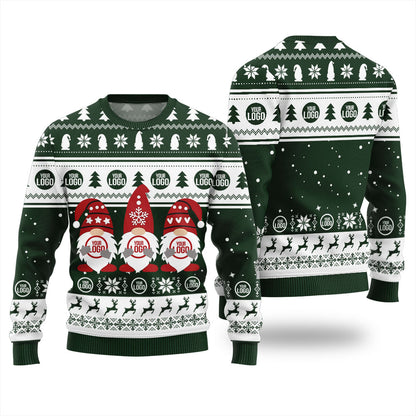 Custom Logo Christmas Gnomes Ugly Sweater