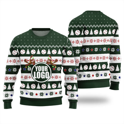 Custom Logo Christmas Sweater For Baseball Team