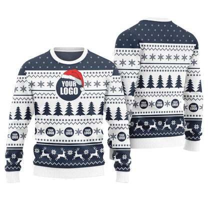 Custom Logo Christmas Sweater For Company