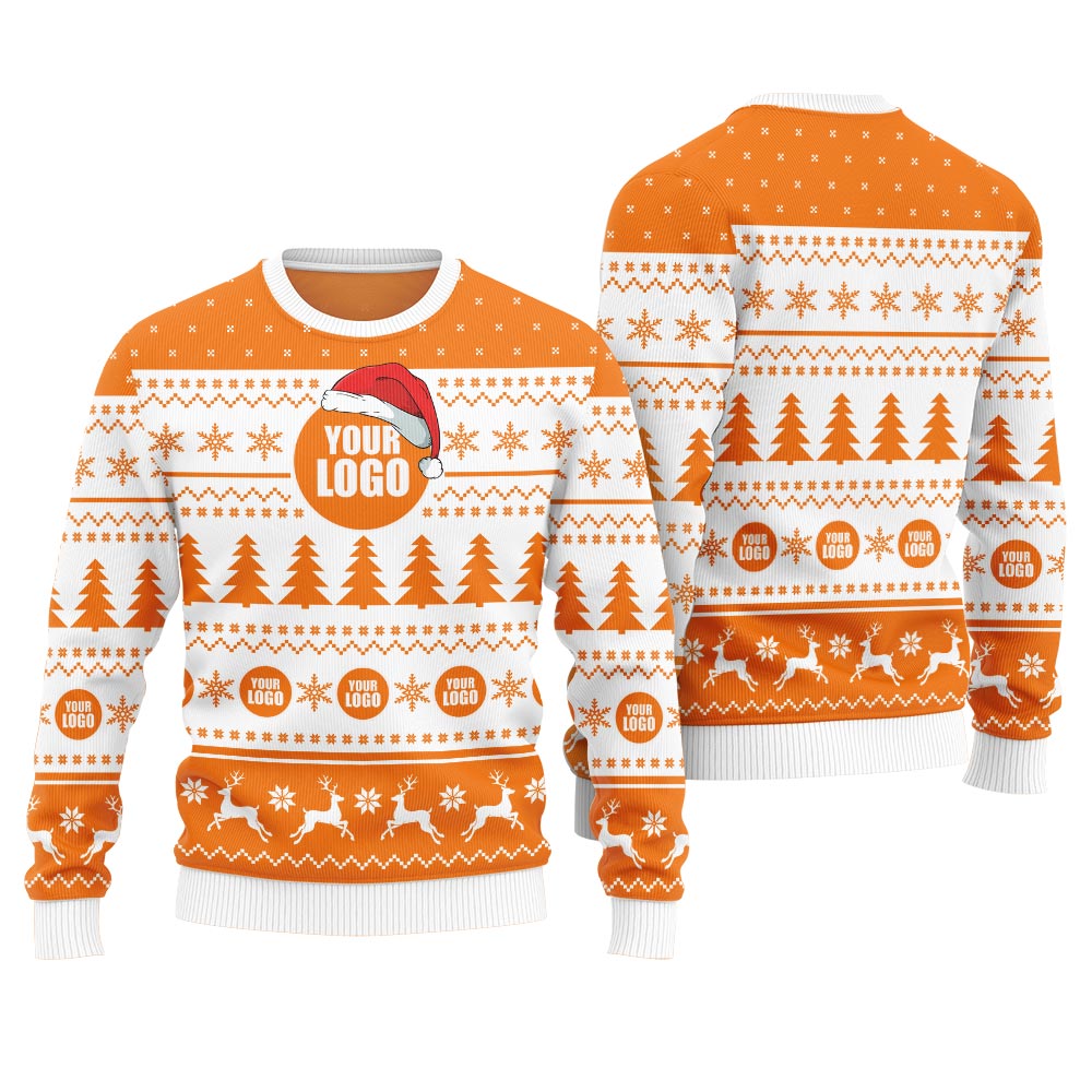 Custom Logo Christmas Sweater For Company