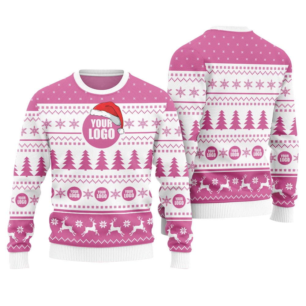 Custom Logo Christmas Sweater For Company