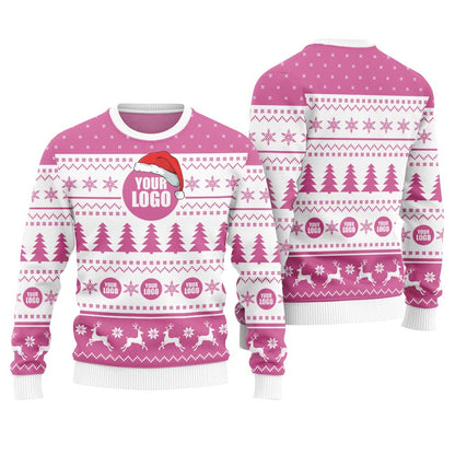 Custom Logo Christmas Sweater For Company
