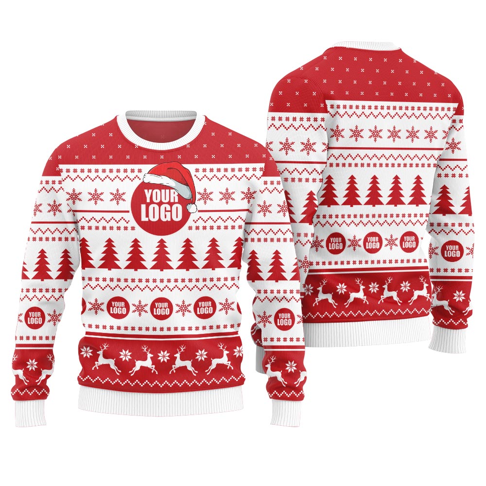 Custom Logo Christmas Sweater For Company