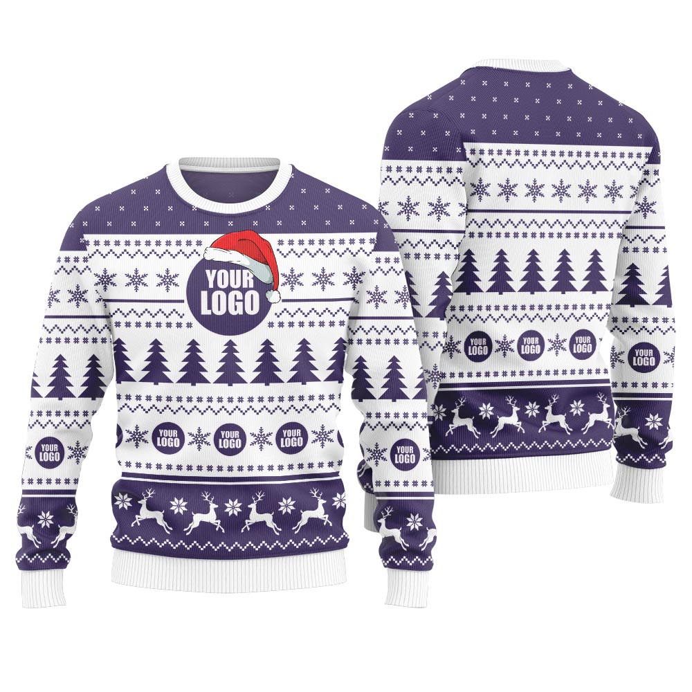 Custom Logo Christmas Sweater For Company