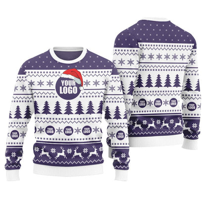 Custom Logo Christmas Sweater For Company