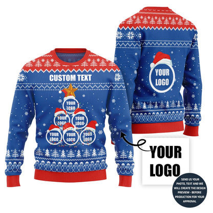 Christmas Tree Custom Logo Ugly Sweater