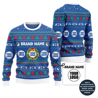 Custom Logo Company Ugly Christmas Sweater