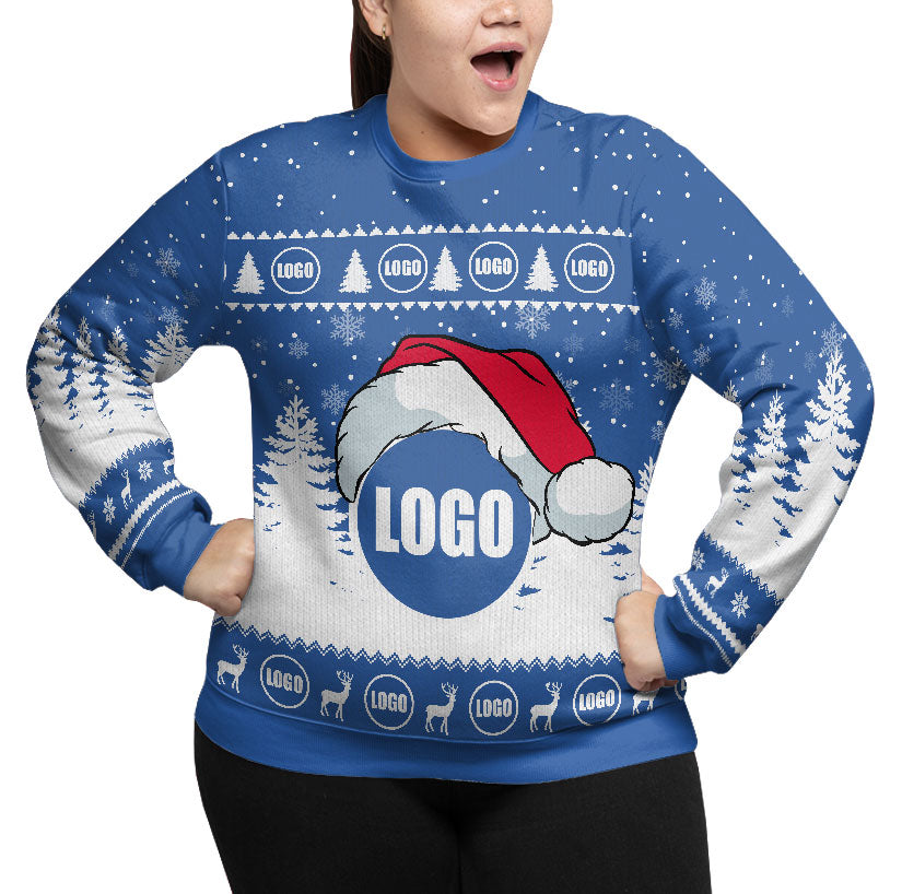 Custom Logo For Business Ugly Christmas Plus Size Sweater