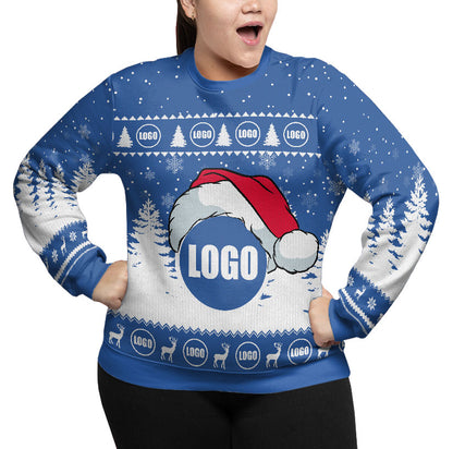 Custom Logo For Business Ugly Christmas Plus Size Sweater