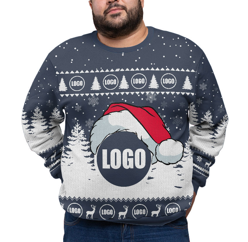 Custom Logo For Business Ugly Christmas Plus Size Sweater