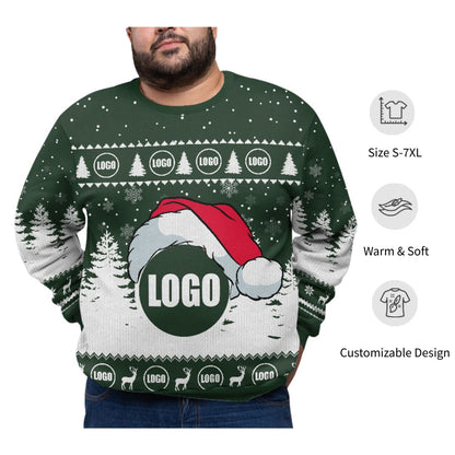 Custom Logo For Business Ugly Christmas Plus Size Sweater