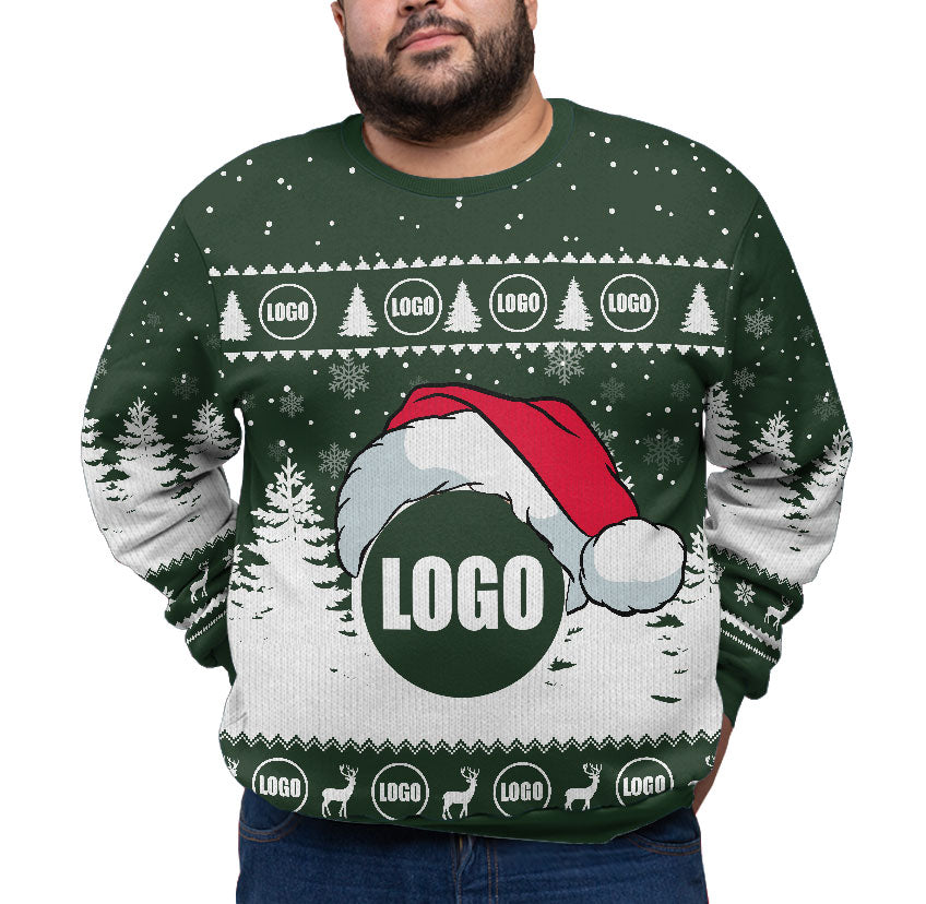 Custom Logo For Business Ugly Christmas Plus Size Sweater