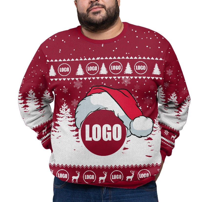 Custom Logo For Business Ugly Christmas Plus Size Sweater