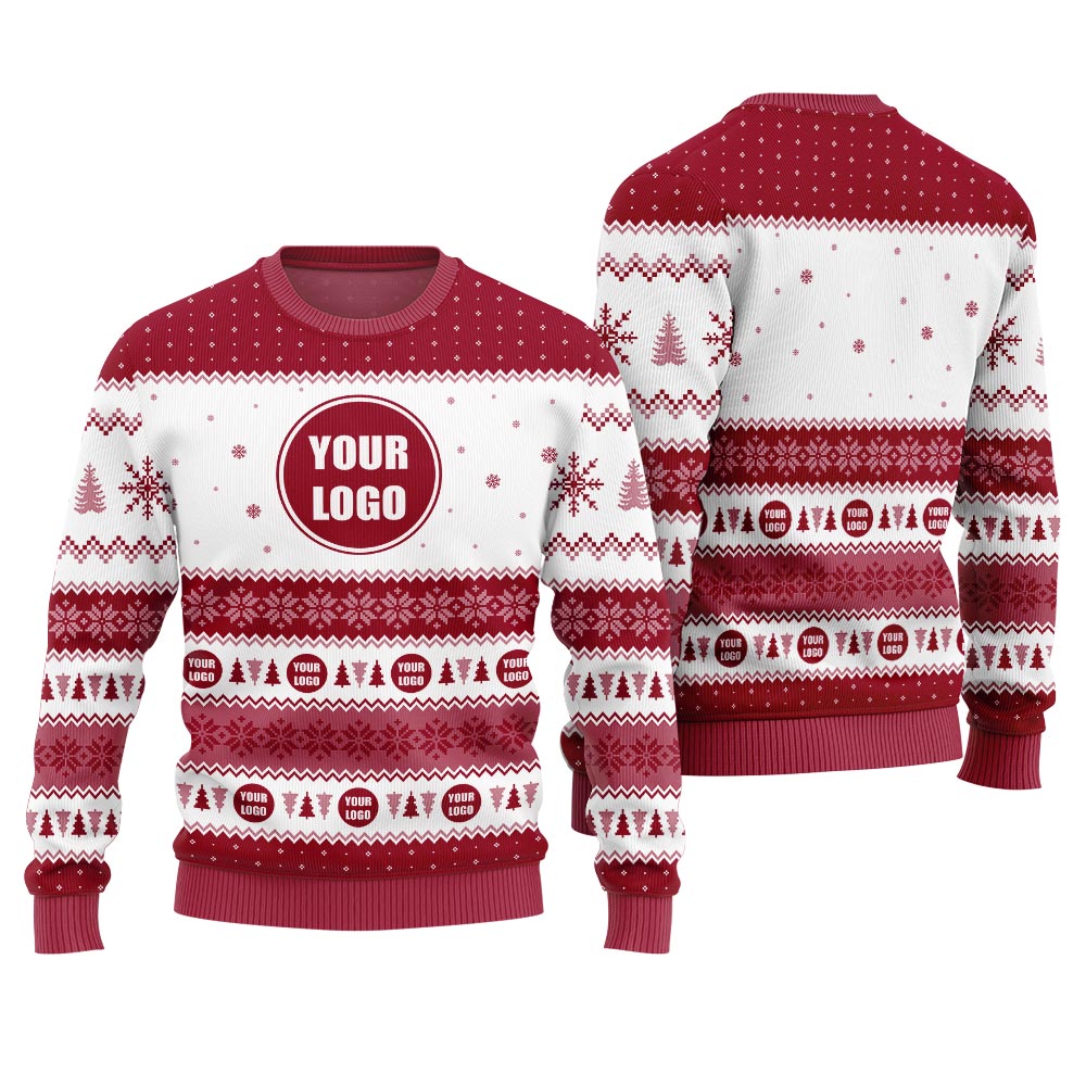 Custom Logo For Business With Preview Funny Xmas Sweater