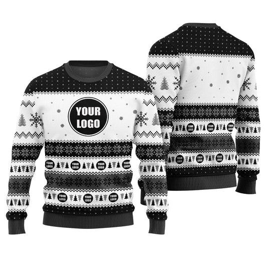 Custom Logo For Business With Preview Funny Xmas Sweater