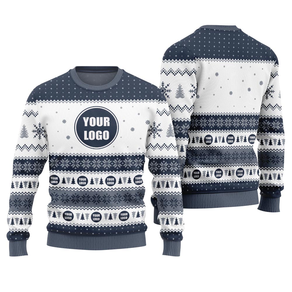 Custom Logo For Business With Preview Funny Xmas Sweater
