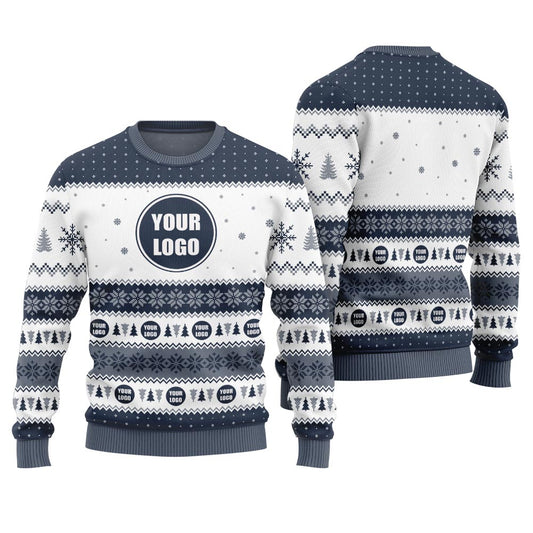 Custom Logo For Business With Preview Funny Xmas Sweater