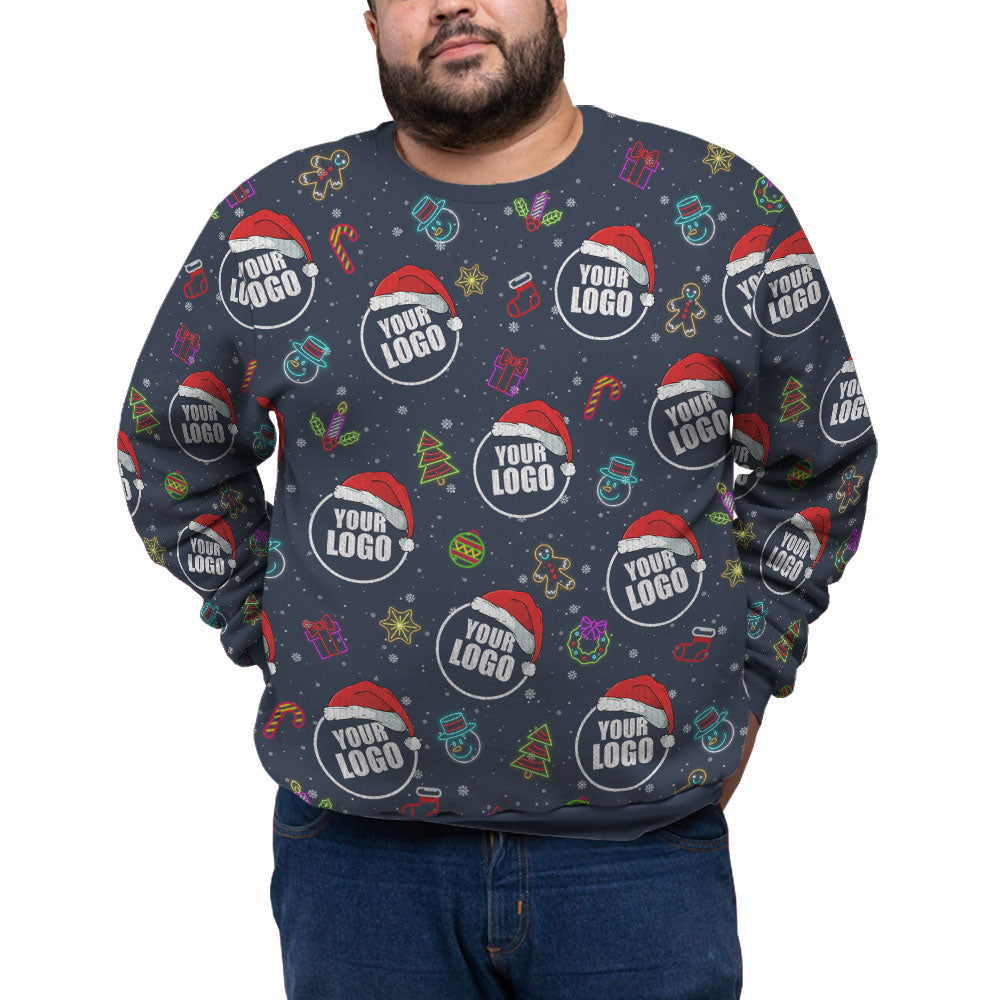 Custom Logo For Company Plus Size Christmas Sweater
