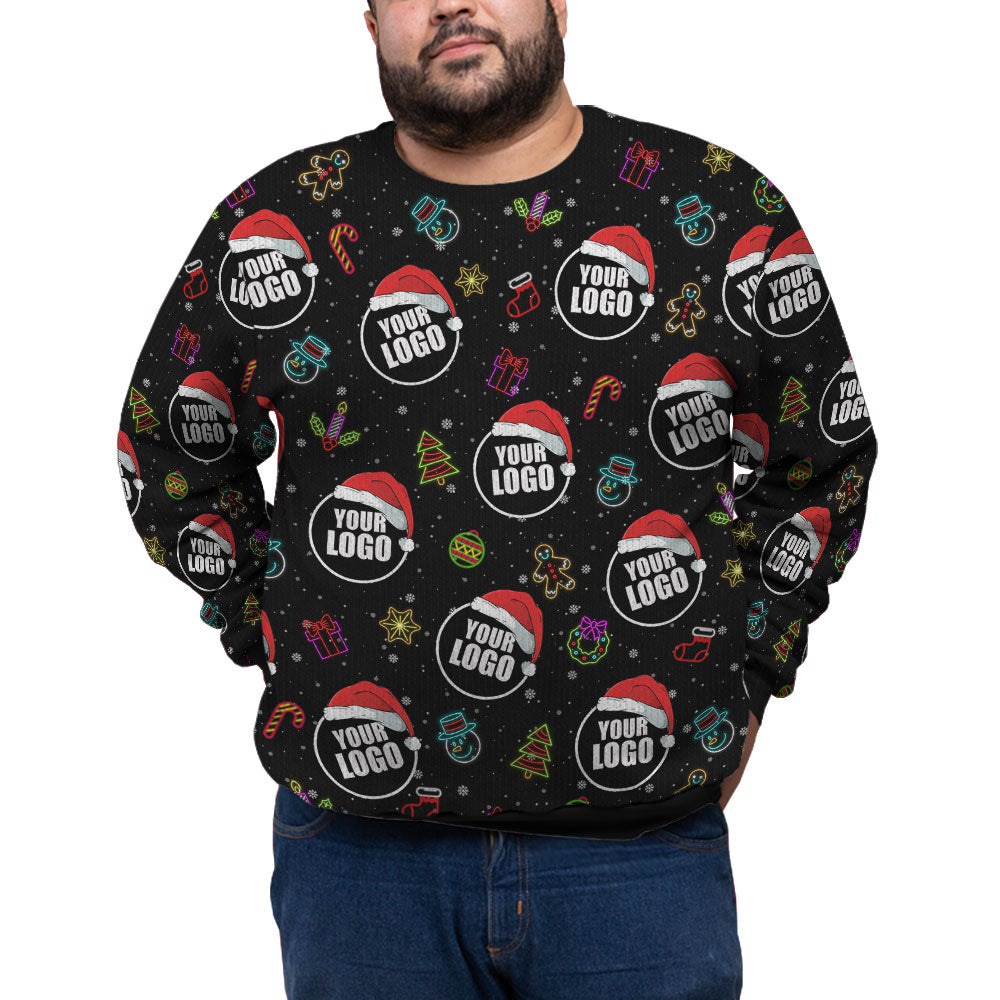 Custom Logo For Company Plus Size Christmas Sweater