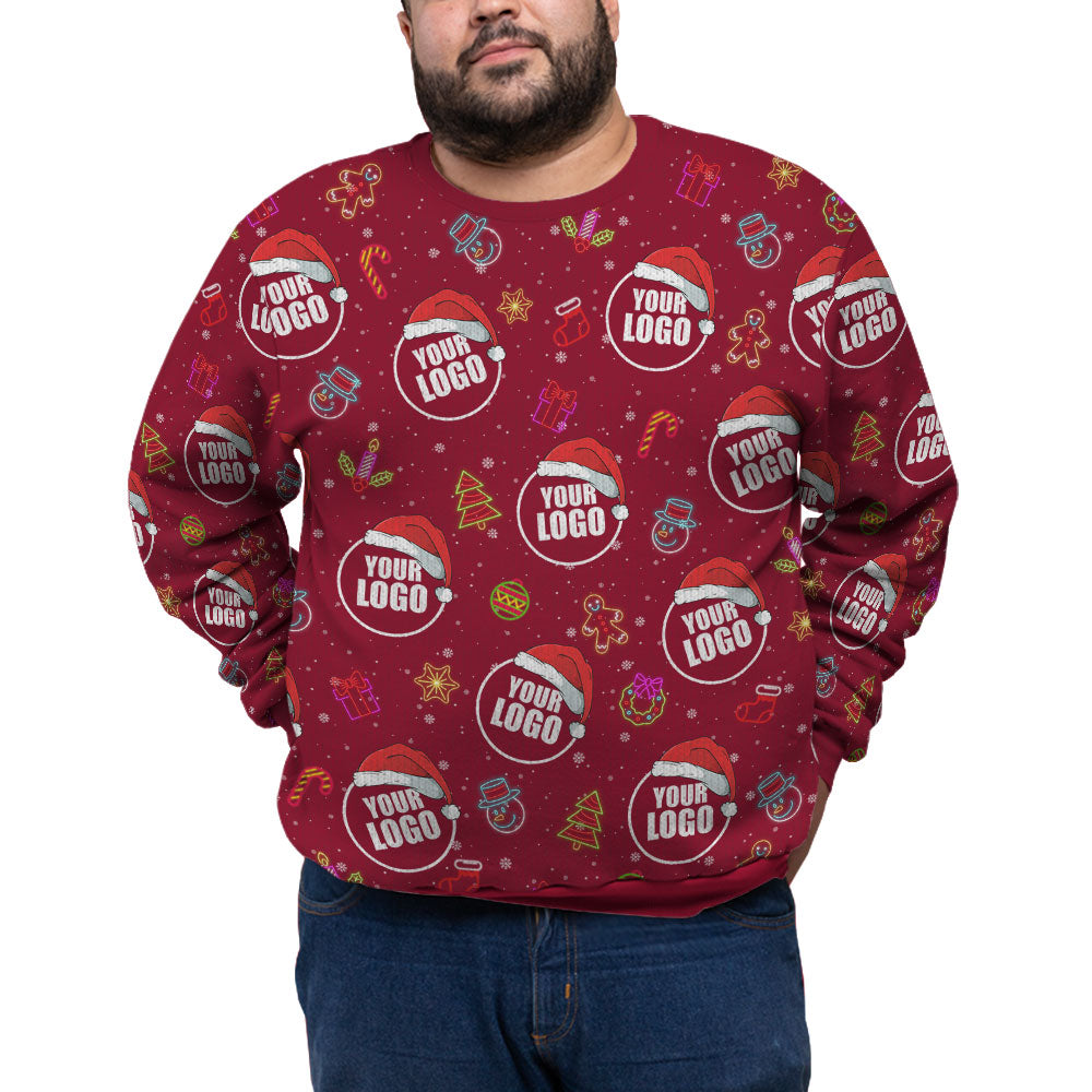 Custom Logo For Company Plus Size Christmas Sweater