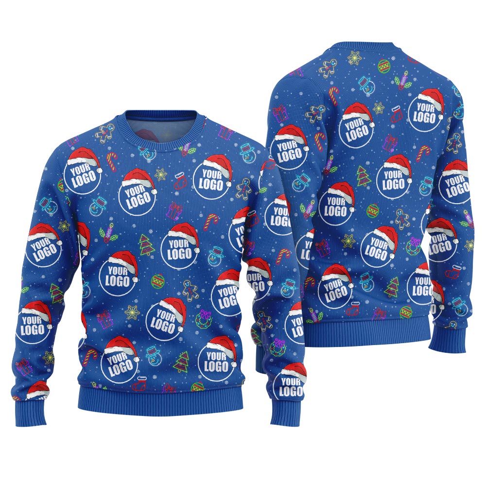 Custom Logo For Company Plus Size Christmas Sweater