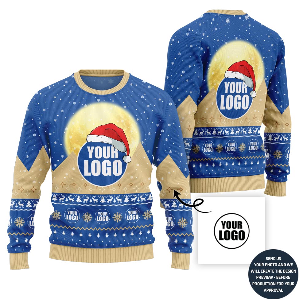Custom Logo For Group Ugly Holiday Sweater