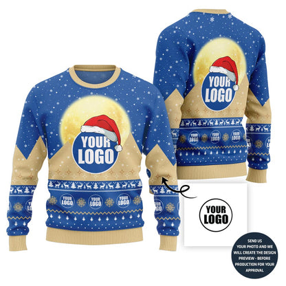 Custom Logo For Group Ugly Holiday Sweater