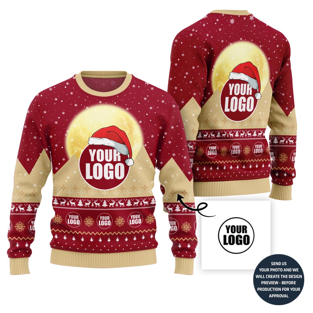 Custom Logo For Group Ugly Holiday Sweater