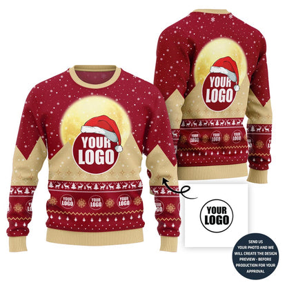 Custom Logo For Group Ugly Holiday Sweater