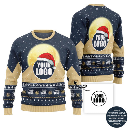 Custom Logo For Group Ugly Holiday Sweater