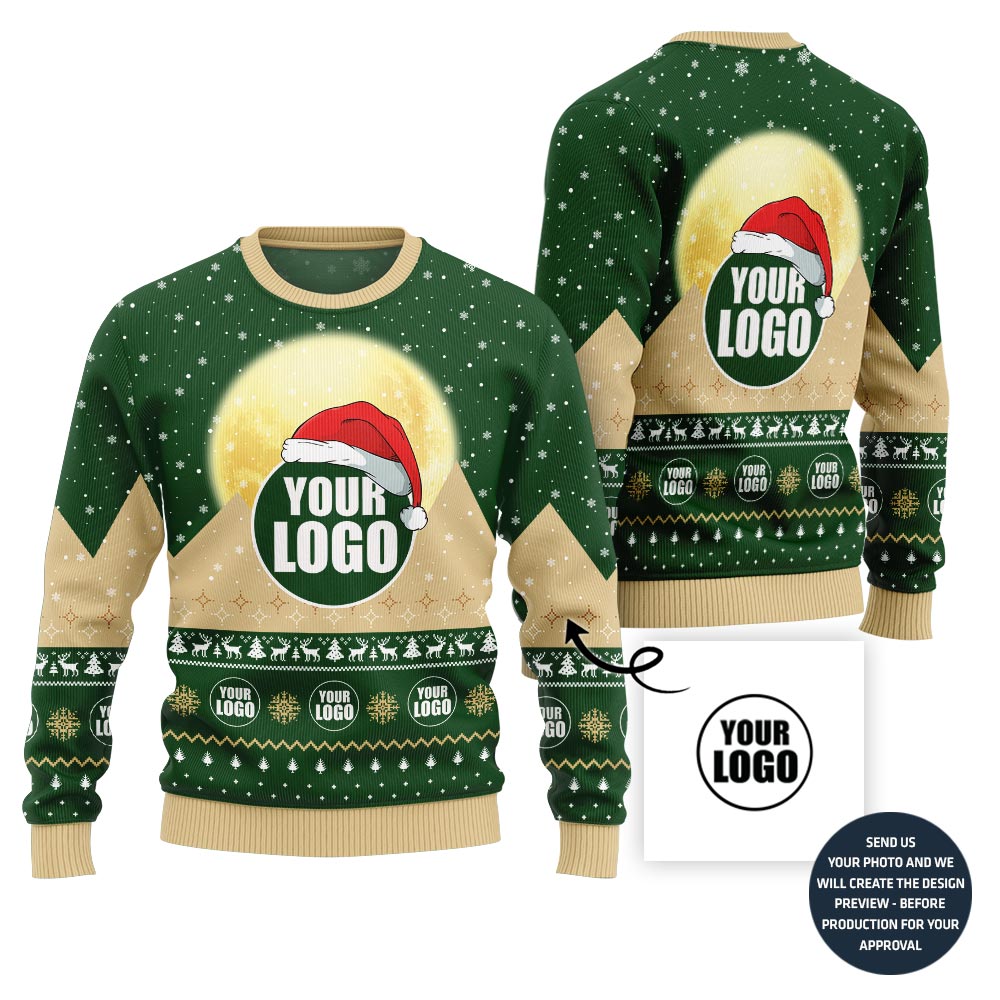 Custom Logo For Group Ugly Holiday Sweater
