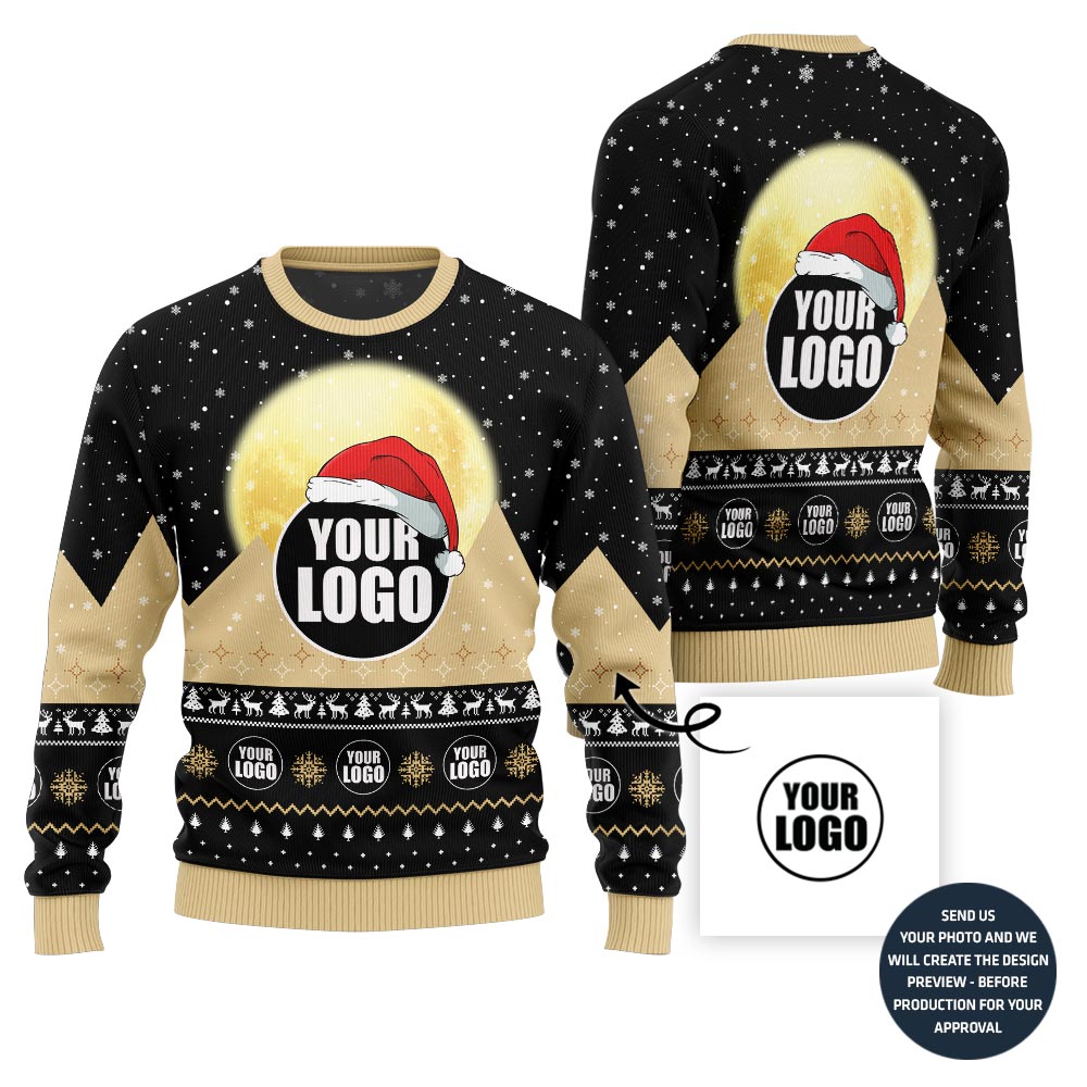 Custom Logo For Group Ugly Holiday Sweater
